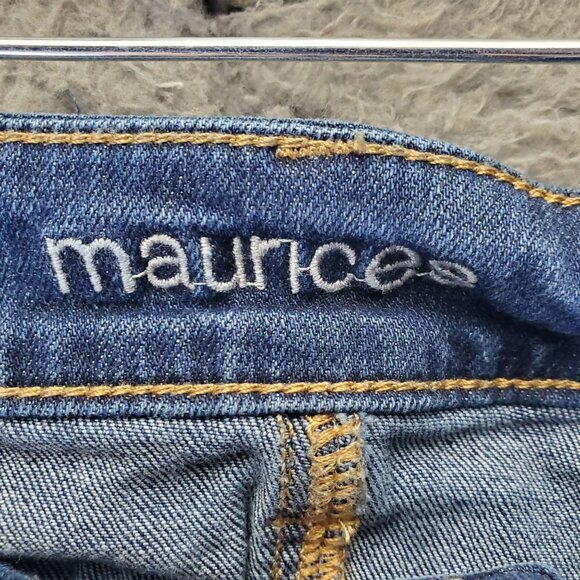 Maurices Jeans Womens Size 6 Blue Distressed Skinny Stretch Denim - Picture 2 of 12